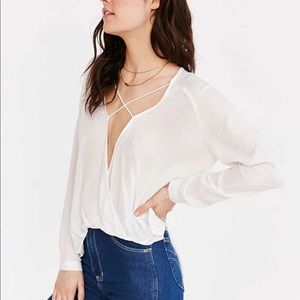 Plunge Surplice Blouse